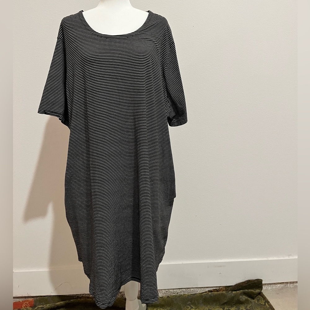 Terra & Sky Striped Dress with Pockets